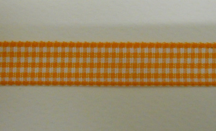 Nastro "Quadrettini" arancio H 10 mm