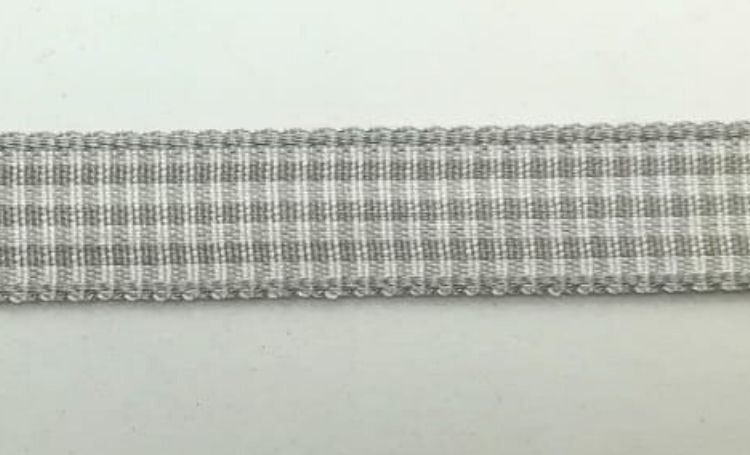 Nastro "Quadrettini" grigio H 10 mm