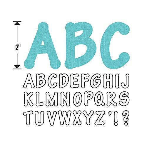 Alfabeto Lollipop - lettere maiuscole in feltro 3 mm