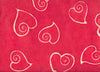 Carta Batik - Cuori su fondo rosso