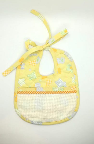 Bavaglino Neonato Soft "Baby" Giallo