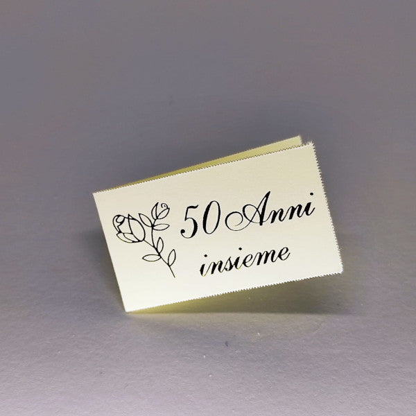 Bigliettini per bomboniere anniversario nozze d'oro