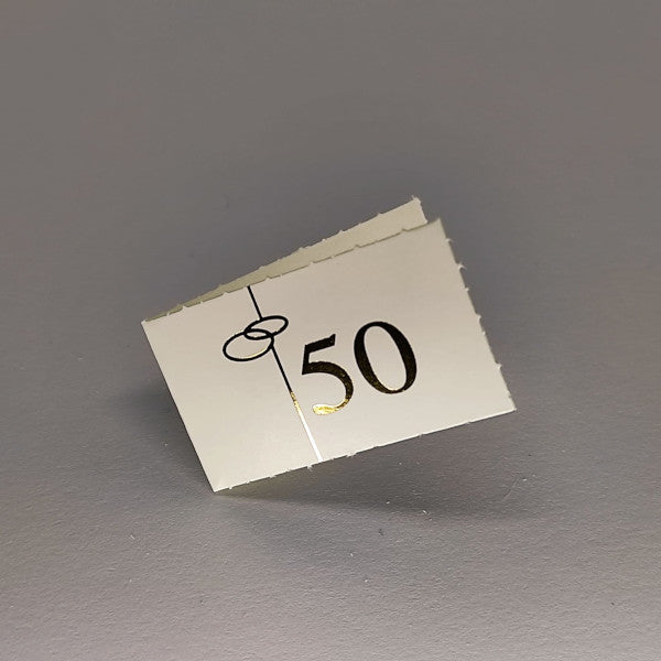 Bigliettino per bomboniere - Anniversario "50"