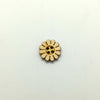 Bottone a fiore in legno naturale (4 misure)