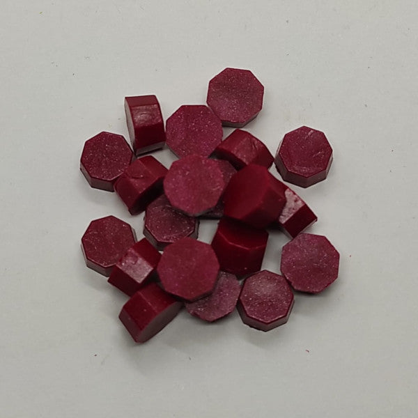 ceralacca in perle ottagonali colore bordeaux