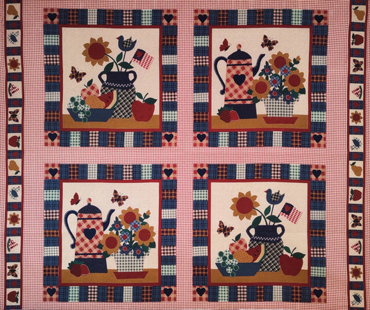 Pannello stampato per cuscini "fiori e frutta Country" by VIP