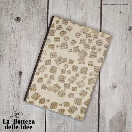 Agenda annuale con copertina rivestita in carta Lokta Wax Cotton marrone e carta Batik Nepal Natural