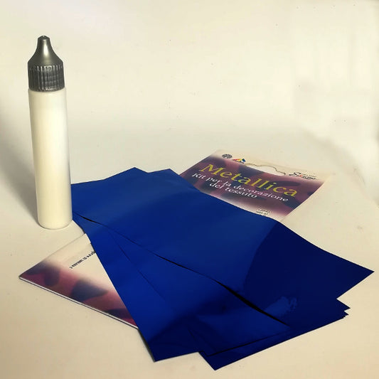 Ferrario - Metallica - Kit per la decorazione del tessuto - Blu