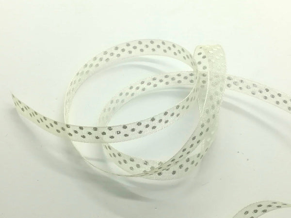 Nastro in Organza Pois Bianco su fondo Avorio 10 mm – La Bottega delle  Idee - Rimini