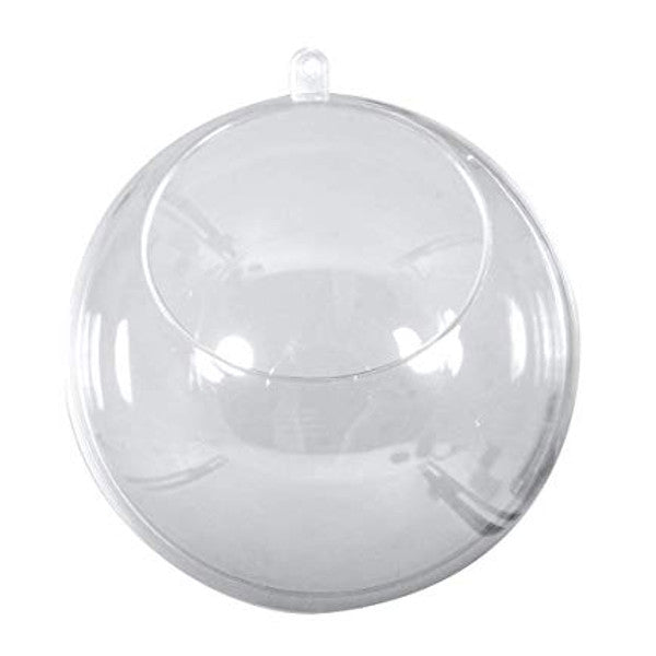 Sfera di plastica trasparente con apertura frontale -  Diametro 12 cm