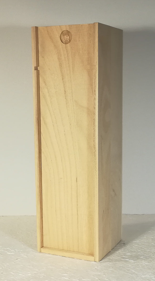 Scatola portabottiglia in legno grezzo