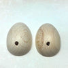 Mezzo uovo in legno - 30 x 40 mm (cfz 2 pezzi)