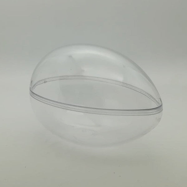 Uovo in plastica trasparente con base piatta - 110 mm x 75 mm